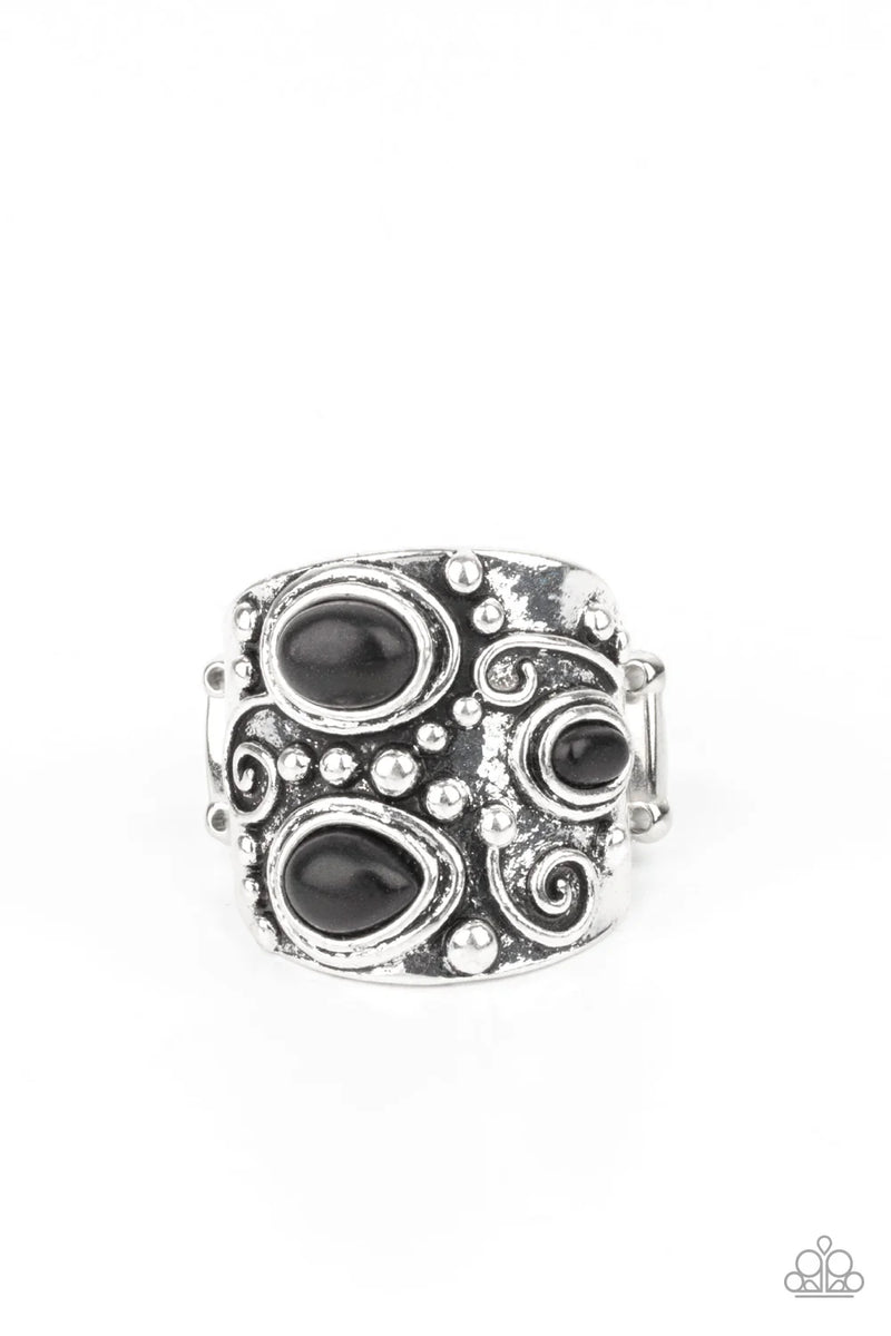 Paparazzi Modern Mountain Ranger - Black Ring – Infinite Sparkle With ...