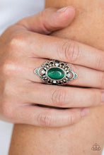 Load image into Gallery viewer, Paparazzi Elegantly Enchanted - Green Ring
