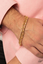 Load image into Gallery viewer, Paparazzi Game-Changing Couture - Gold Bracelet
