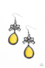 Load image into Gallery viewer, Paparazzi Brightly Blooming - Yellow Earrings
