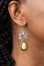 Load image into Gallery viewer, Paparazzi Brightly Blooming - Yellow Earrings
