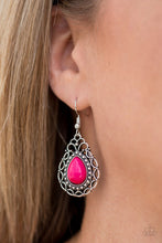 Load image into Gallery viewer, Paparazzi Flirty Finesse - Pink Earrings
