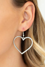 Load image into Gallery viewer, Paparazzi First Date Dazzle - White Earrings
