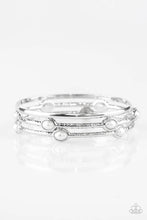 Load image into Gallery viewer, Paparazzi Bangle Belle - White Bracelet

