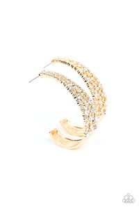 Paparazzi Cold As Ice - Gold Earrings