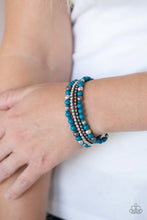 Load image into Gallery viewer, Paparazzi Stacked Style Maker - Blue Bracelet
