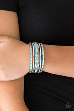 Load image into Gallery viewer, Paparazzi Rebel In Rhinestones - Blue Bracelet
