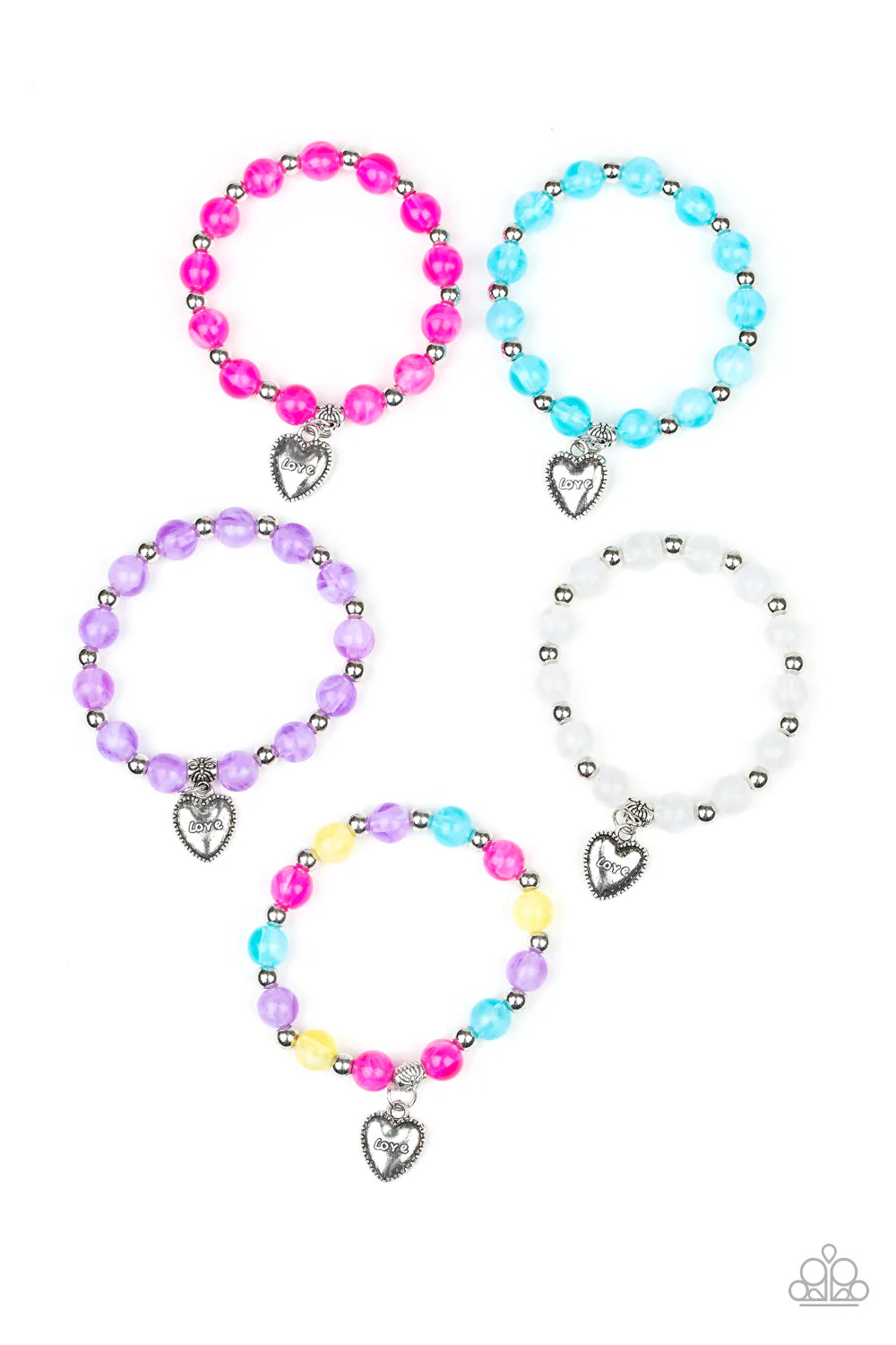 Paparazzi Heart Charm Starlet Shimmer Bracelets