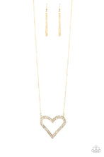 Load image into Gallery viewer, Paparazzi Pull Some HEART-strings - Gold Necklace
