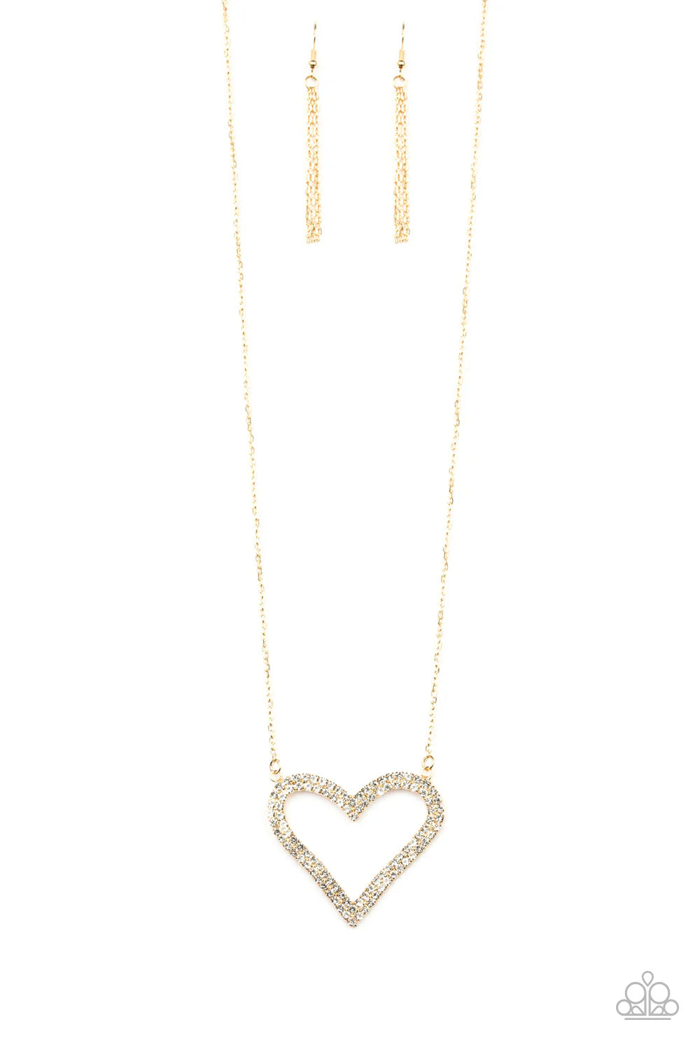 Paparazzi Pull Some HEART-strings - Gold Necklace