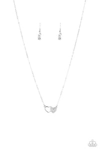 Paparazzi Charming Couple - White Necklace