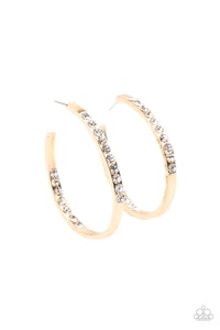 Paparazzi Borderline Brilliance - Gold Earrings