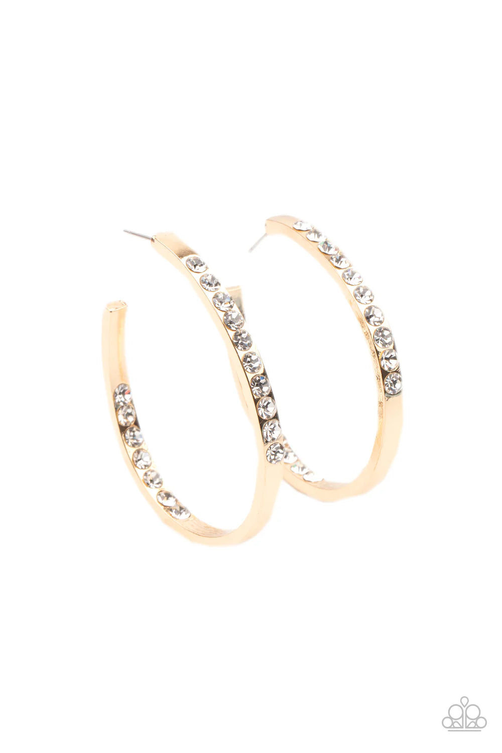 Paparazzi Borderline Brilliance - Gold Earrings