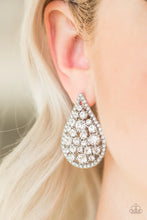 Load image into Gallery viewer, Paparazzi Reign-Storm - White Earrings
