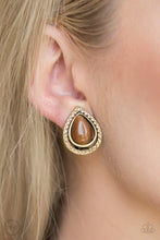 Load image into Gallery viewer, Paparazzi Noteworthy Shimmer - Brass Earrings
