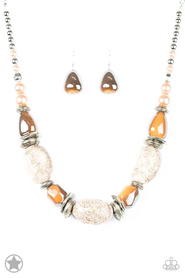 Paparazzi In Good Glazes - Brown Necklace