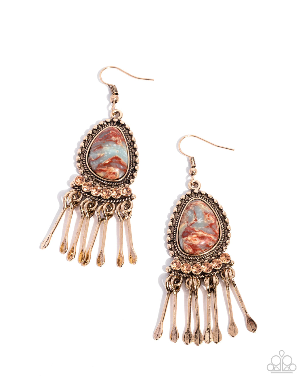 Paparazzi Swirled Sashsy - Multi Earrings