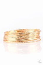 Load image into Gallery viewer, Paparazzi Bangle Babe - Gold Bracelet
