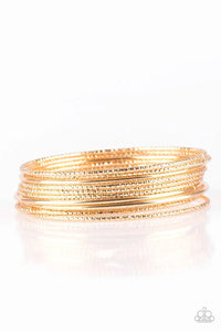 Paparazzi Bangle Babe - Gold Bracelet