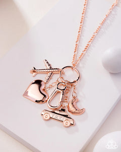 Paparazzi World Tour - Rose Gold Lanyard
