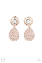 Load image into Gallery viewer, Paparazzi Emblazoned Edge - Rose Gold Earrings
