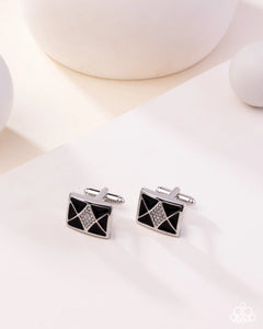 Paparazzi Iconic Invitation - Black Cuff Links