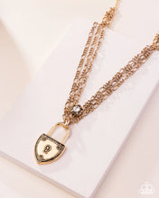 Load image into Gallery viewer, Paparazzi LOCK Show - Gold Necklace
