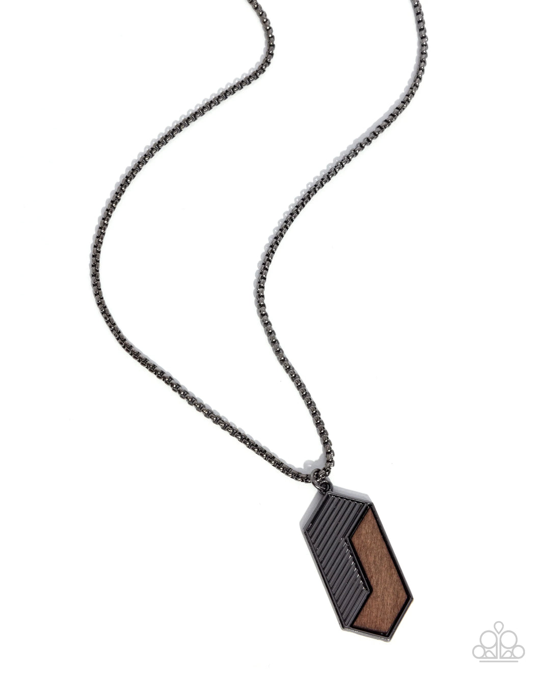 Paparazzi Woodwork Study - Black Necklace