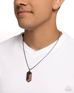 Paparazzi Woodwork Study - Black Necklace