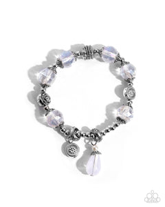Paparazzi Better Off - White Bracelet