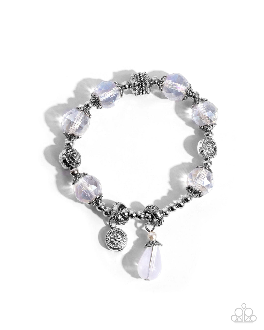Paparazzi Better Off - White Bracelet