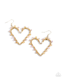 Paparazzi HEART Of Your World - Gold Earrings
