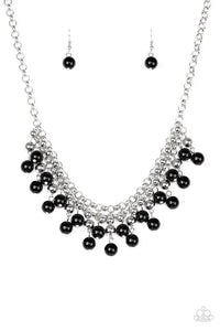 Paparazzi Friday Night Fringe - Black Necklace