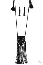 Load image into Gallery viewer, Paparazzi Macrame Mantra - Black Necklace
