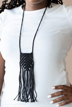 Load image into Gallery viewer, Paparazzi Macrame Mantra - Black Necklace
