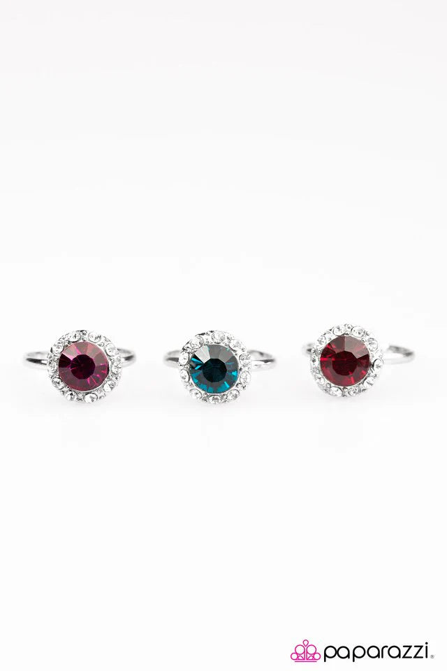 Paparazzi Round Rhinestone Starlet Shimmer Rings