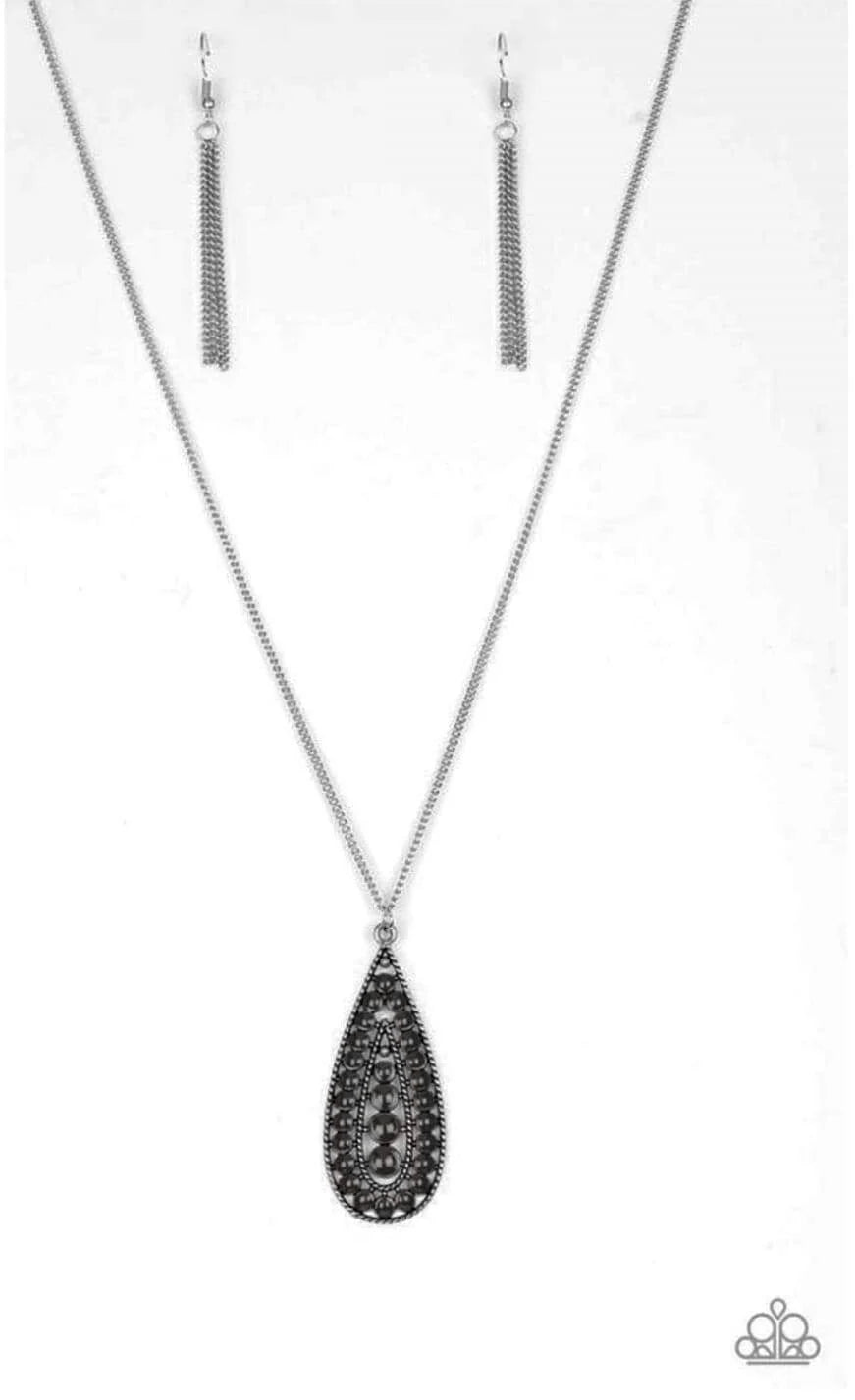Paparazzi Tiki Tease - Black Necklace