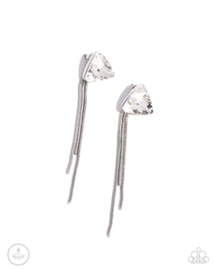 Paparazzi Candescent Class - White Earrings