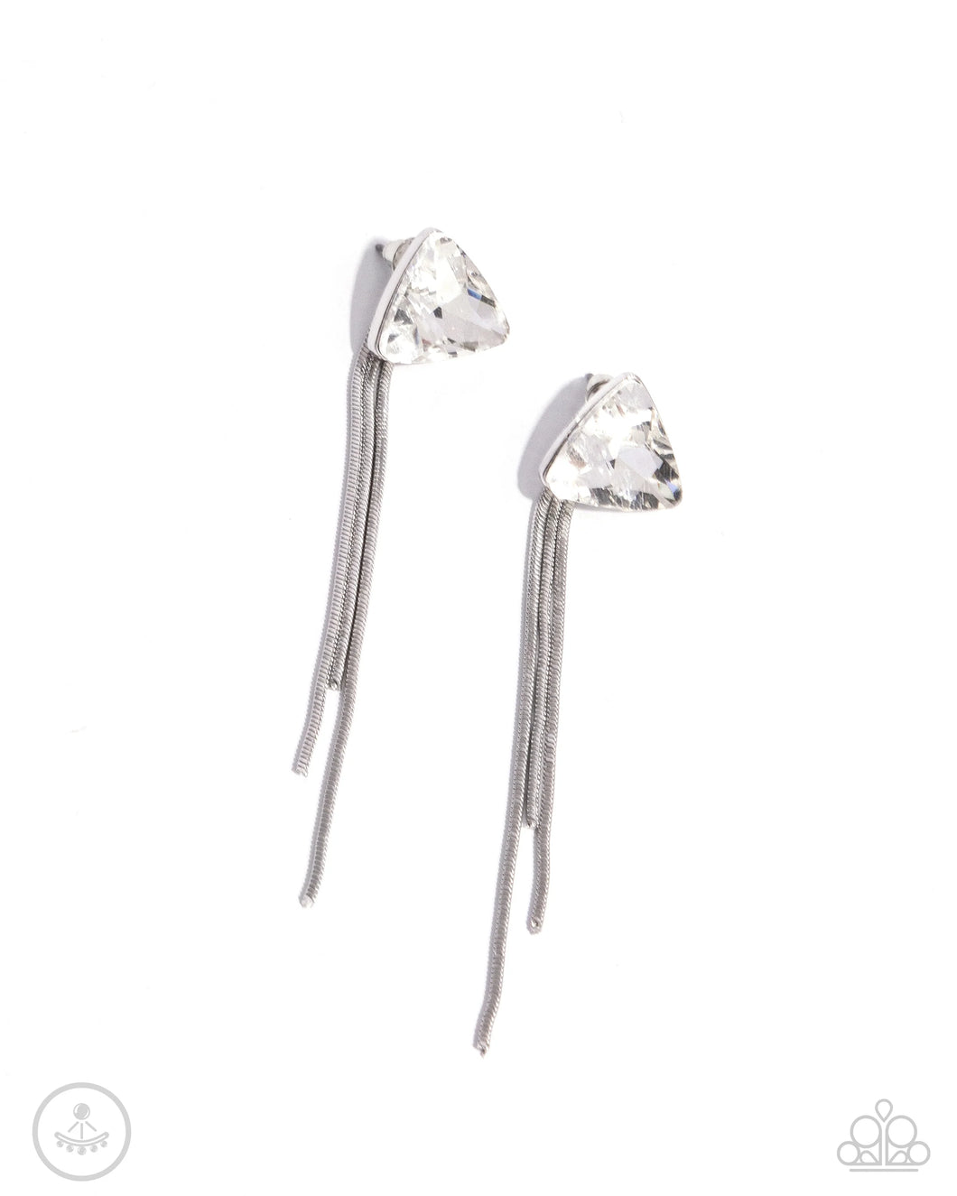 Paparazzi Candescent Class - White Earrings