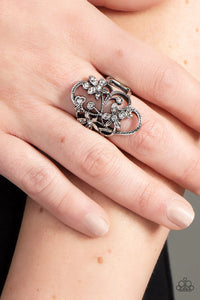 Paparazzi Flirtatiously Flowering - White Ring