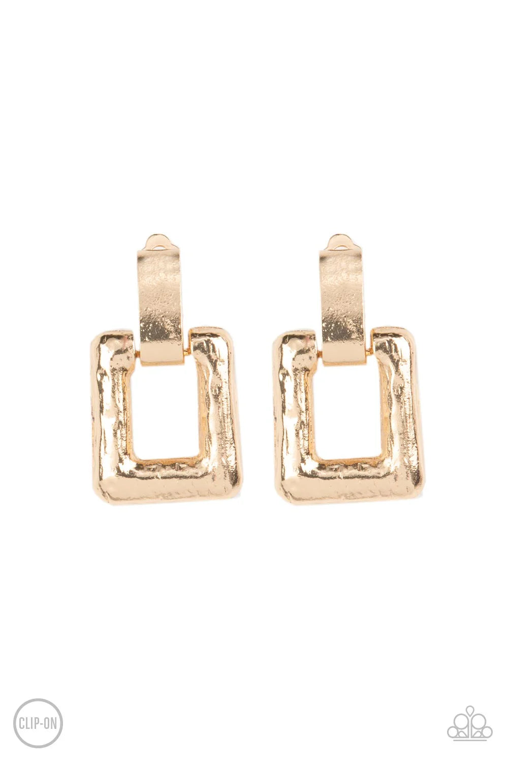 Paparazzi 15 Minutes Of FRAME - Gold Earrings