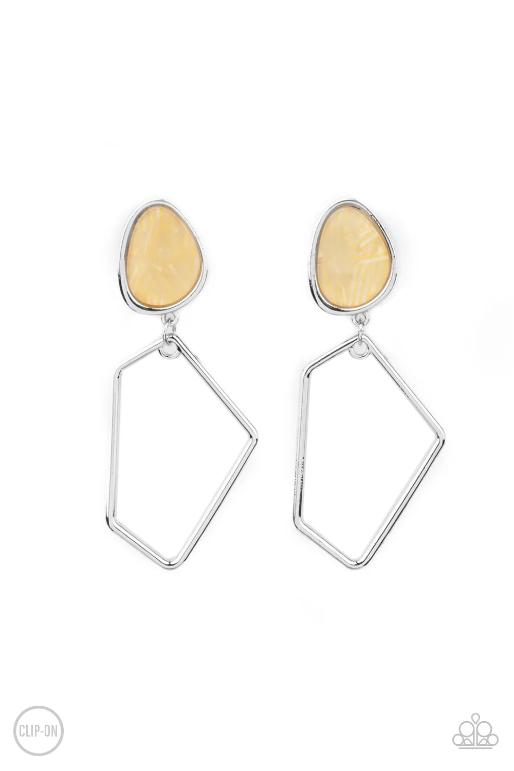 Paparazzi Retro Reverie - Yellow Earrings