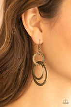 Load image into Gallery viewer, Paparazzi Distractingly Dizzy - Brass Earrings
