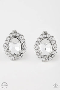 Paparazzi Hold Court - White Earrings