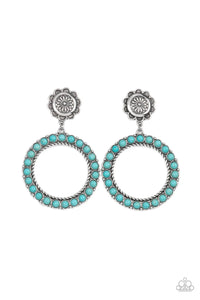 Paparazzi Playfully Prairie - Blue Earrings