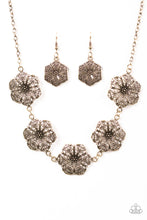 Load image into Gallery viewer, Paparazzi Floral Fluorescence - Brass Necklace
