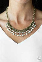 Load image into Gallery viewer, Paparazzi You May Kiss The Bride - Brass Necklace
