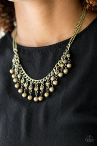 Paparazzi Pageant Queen - Brass Necklace