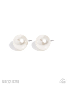 Paparazzi Preppy Princess - White Earrings