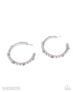 Paparazzi Classical Ballet - White Earrings